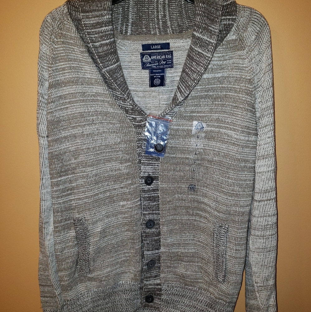 Men Large Cardigan Sweater